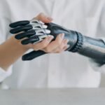 3D printing applications for industrial production high tech carbon electronic hand modern technology 5zwabq7